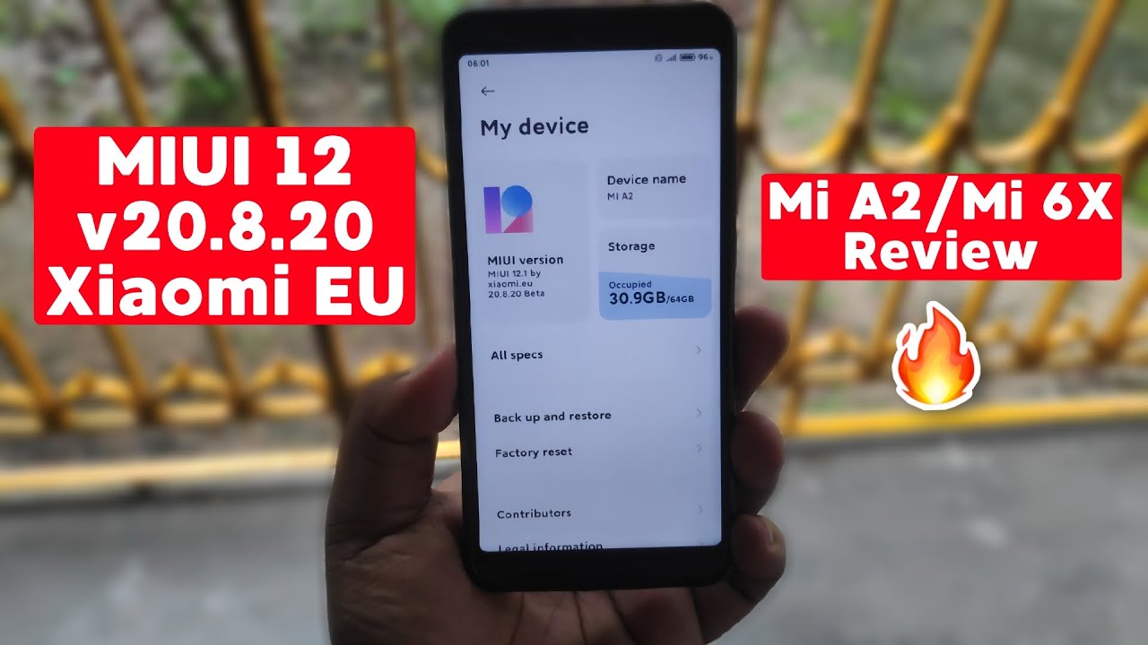 MIUI 12 v20.8.20 for Mi A2/Mi 6x Review | Redmi Note 7 base (Android 10) Xiaomi EU