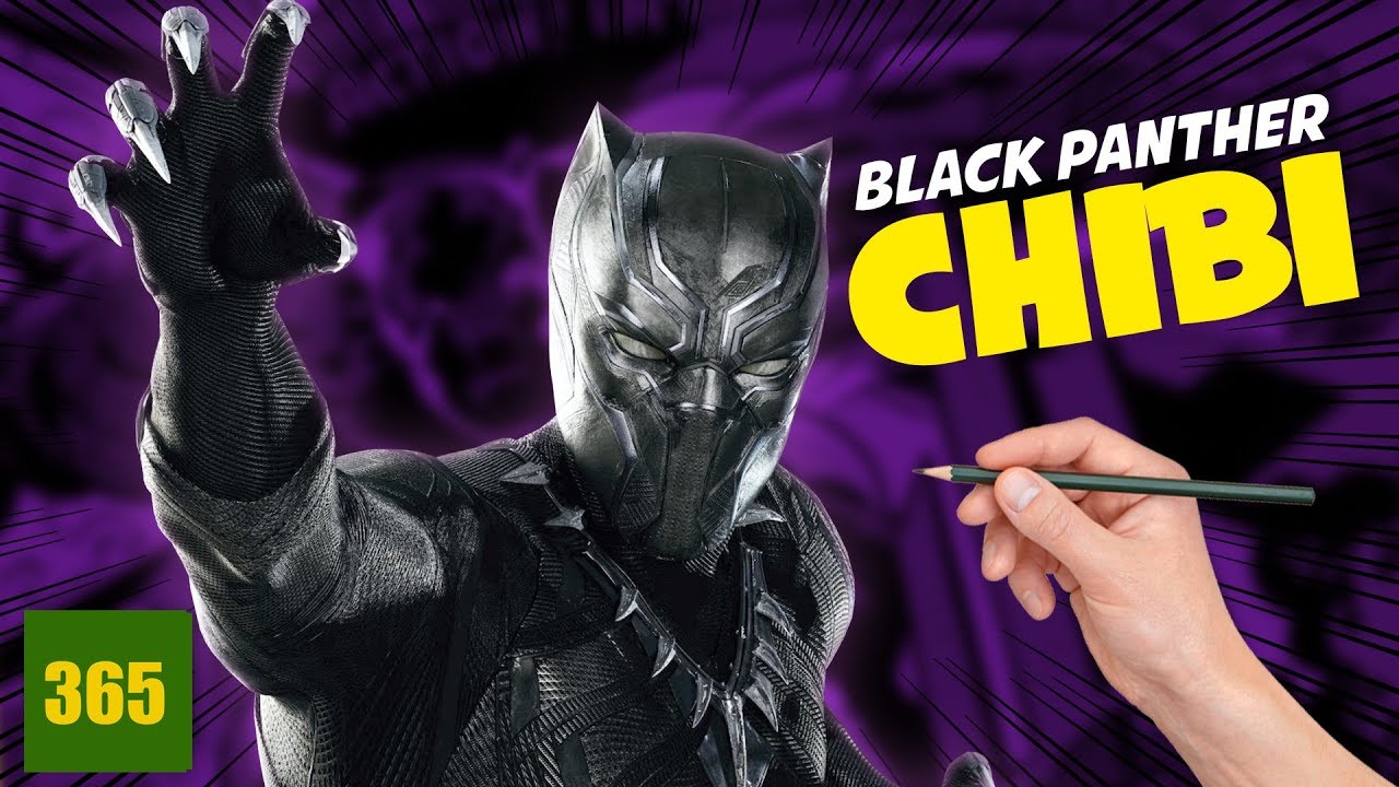 COMMENT DESSINER BLACK PANTHER STYLE CHIBI - YouTube