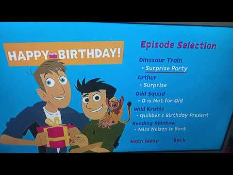 PBS Kids Ryan T Happy Birthday Menu