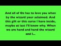 The Wizard and I Lyrics - Wicked