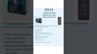 Advanced LCMS Analysis Services by Reeya Analytical #machine #accircuits #reels #hplc