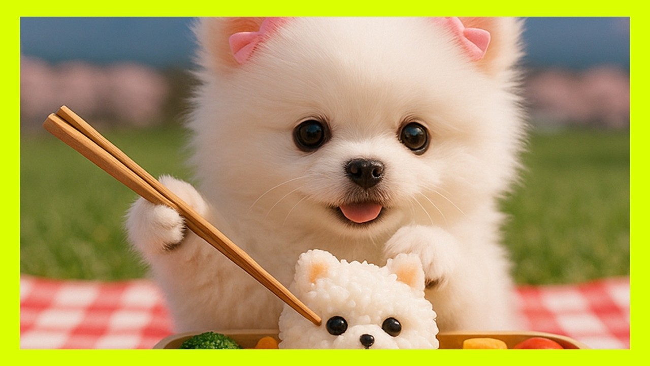 Pomeranian Cooks Bento Box ポメラニアンのかわいいお弁当作り - YouTube