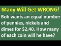 Math Word Problem Quiz