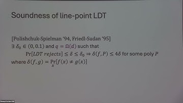An Improved Line-Point Low-Degree Test - Prahladh Harsha