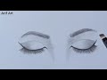 How to draw  closed eyes drawing arif art