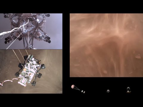 Ketekunan Rover's Descent dan Touchdown di Mars (Video Resmi NASA)