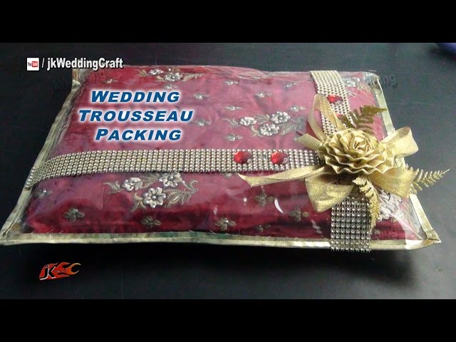 Creative gift packing ideas for wedding trousseau, How to pack Indian  Dress