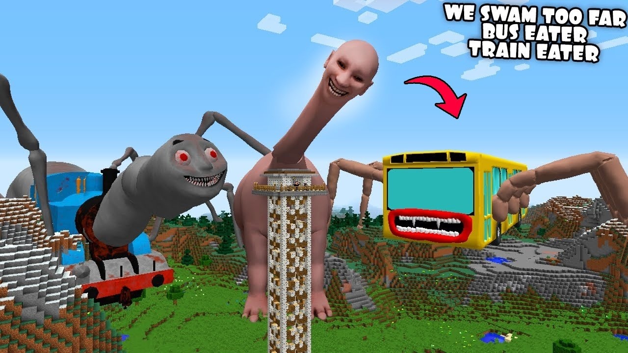 i Found Scariest BUS EATER, TRAIN EATER ARRIVAL hindi in Minecraft | Minecraft horror