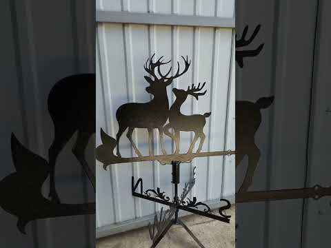 Флюгер Олені, флюгер на дах з металу 2 мм., відео 1