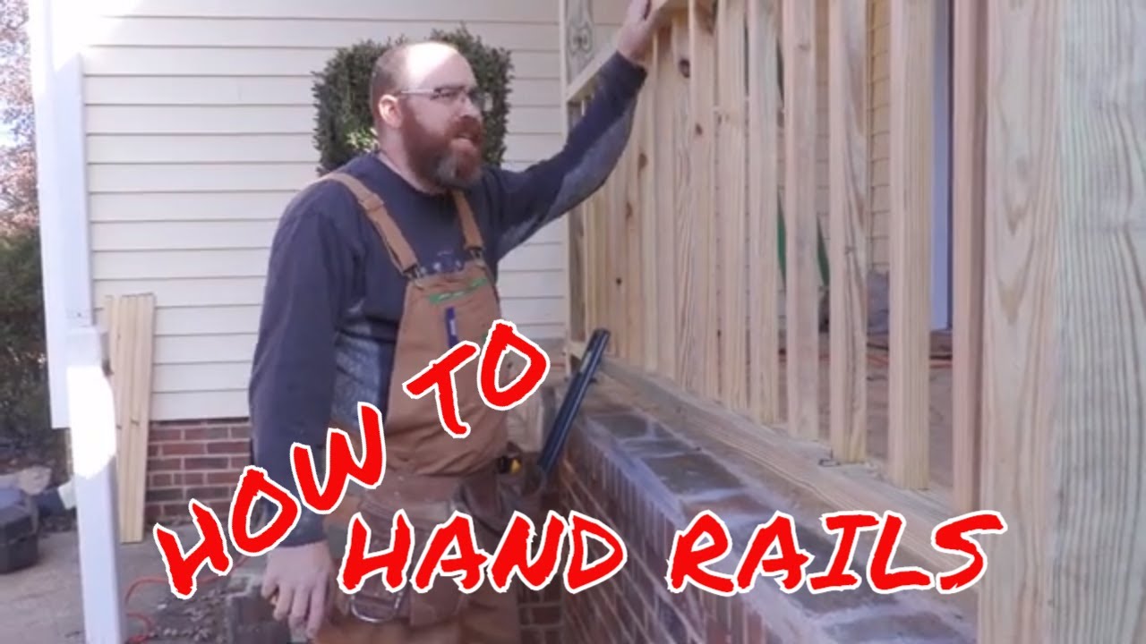 How to install Porch/Deck hand rails and support posts - YouTube