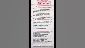 INTER 1ST YEAR CHEMISTRY 8M  IMPORTANT QUESTIONS AP STATE
