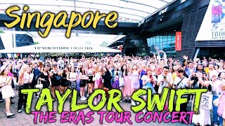 Taylor Swift's ERAS Tour: Stunning Scenes Outside Singapore's National Stadium in 4K Ultra HD.