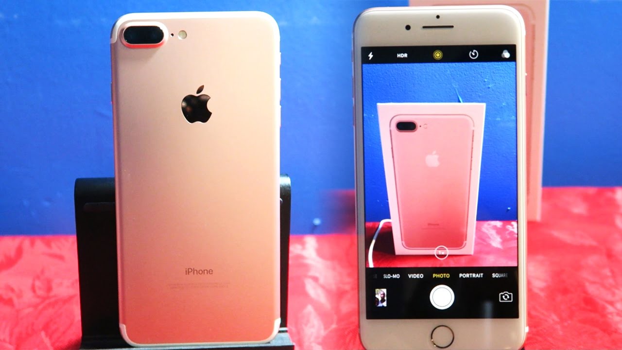 Iphone 7 Plus Rose Gold Unboxing Review Comparison Youtube