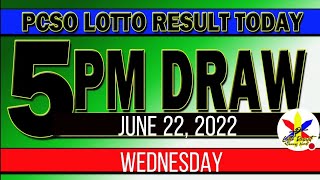 Lotto Result Today 5pm Draw  June 22 2022  2d  3d  Swertres  Ez2