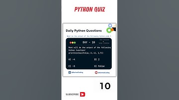 Python Coding Challenge Day - 10 | What is the output of the following Python Code?  #python #mcqs