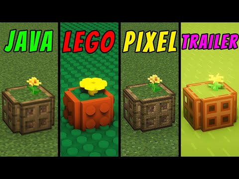 minecraft java vs lego vs pixels vs trailer #2