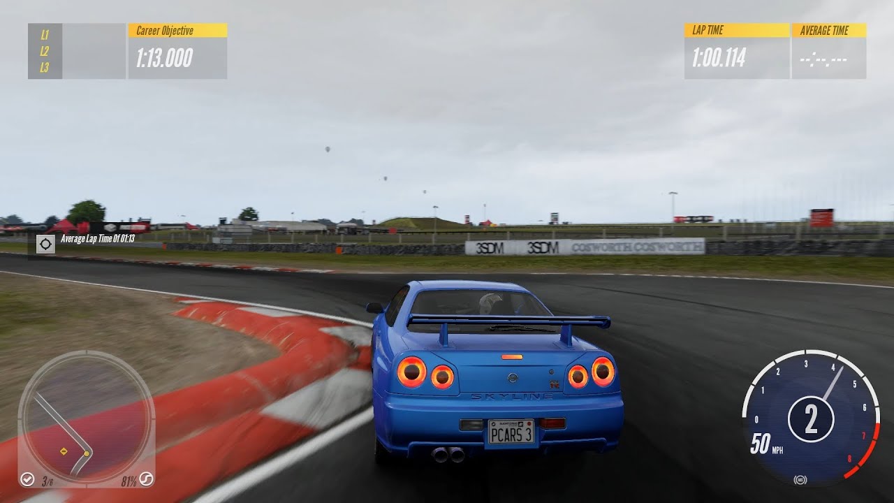 Project Cars 3 - The 200 Triple | Snetterton 200 Pace Setter (3 Stars) w/ R34 GT-R