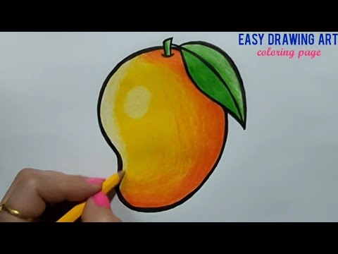 How to Draw a Mango - An Easy Mango Drawing Tutorial for Beginners