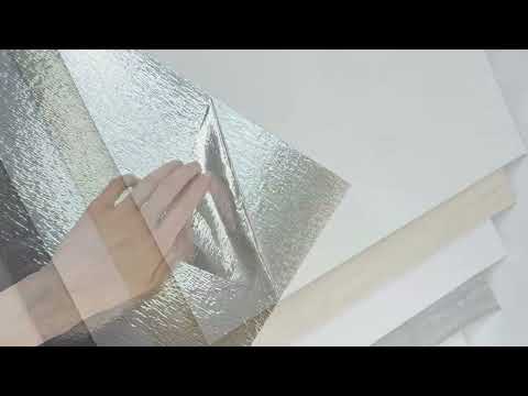 Декоративная гибкая штукатурка в листах самоклеющаяся 600х600х2,5мм Светлый гранит Мармарино ПВХ декор SW-00002986, видео 1