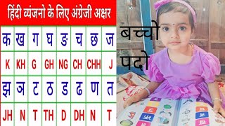 K से क, Kh से ख in Hindi / K kh g  English Me / English Hindi varnamala / हिंदी वर्णमाला / Saratoday