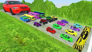 HT Gameplay Crash # 381 | Big Cars & Monster Trucks vs Speed Bumps vs DOWN OF DEATH in Thorny Road screenshot 5