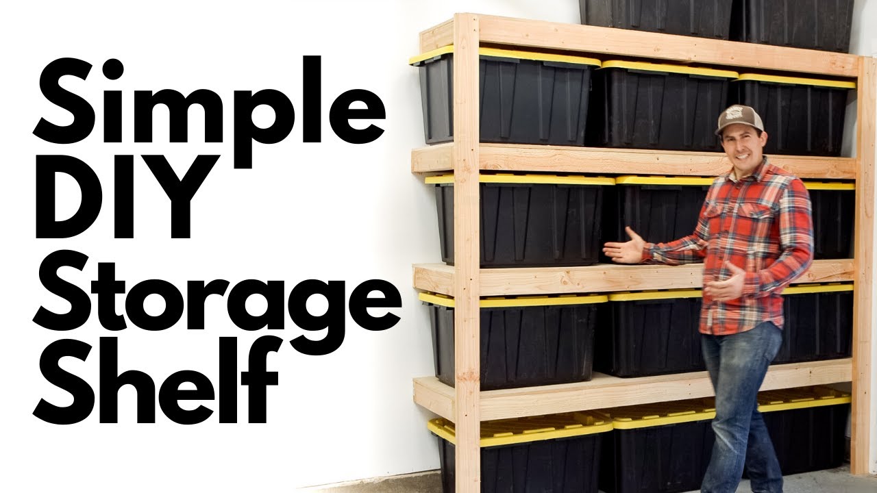 Efficient Garage Storage: DIY Storage Rack with Floating Bins! 