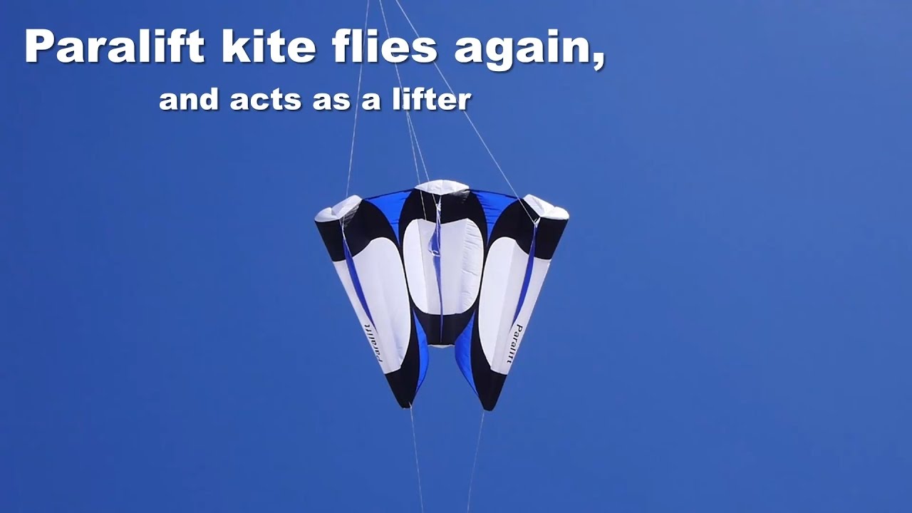Paralift kite flies again - as a lifter