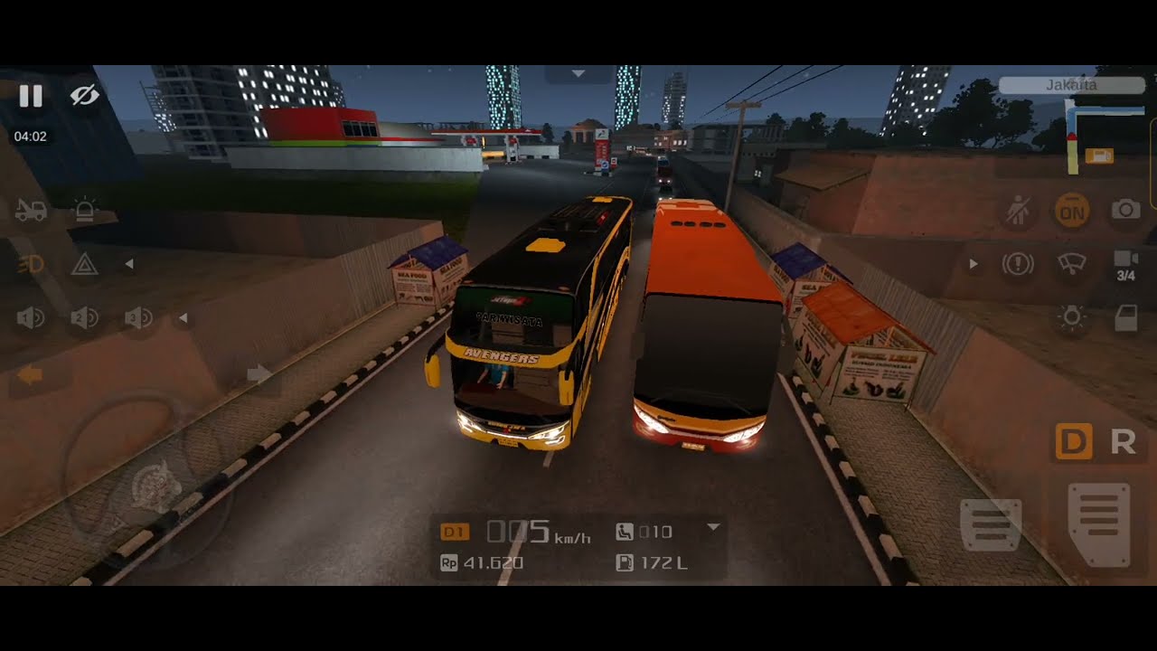 BUS SIMULATOR INDONESIA BUS SIMULATION GAME 2020 Scania Bus driving (part-4) 