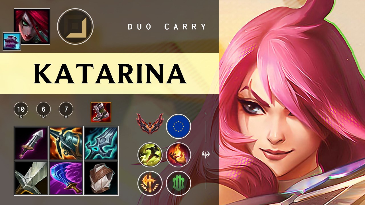 Katarina Carry vs Vayne - EUW Grandmaster Patch 26.03