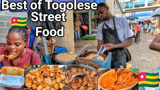 Authentic African street food Togo West Africa . Eating the best of African street food.