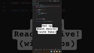 How to set up an Expo React Native app! (with tabs) #coding #reactnativeapp #reactnative