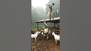 Forest Ranger Fights Giant Python to Save Goat in Rural India