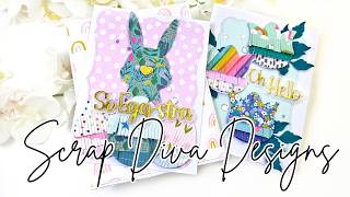 Cute Easter Cards with Fringe Layers | Scrap Diva Designs