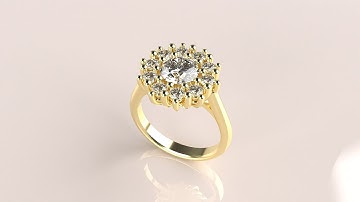 Speed Modeling: Classic Cluster Ring in 1 Minute ✨💍