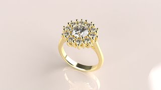 Speed Modeling: Classic Cluster Ring in 1 Minute ✨💍