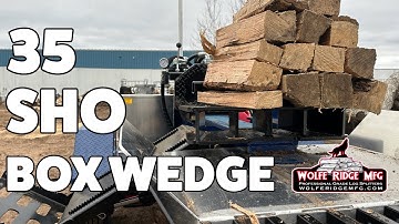 Wolfe Ridge 35 SHO Box Wedge Log Splitter Walk Around and Demonstration