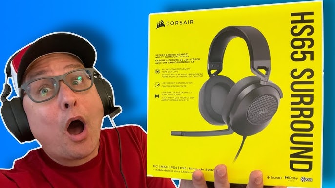 CORSAIR HS65 SURROUND Gaming Headset - Never Miss a Beat - YouTube