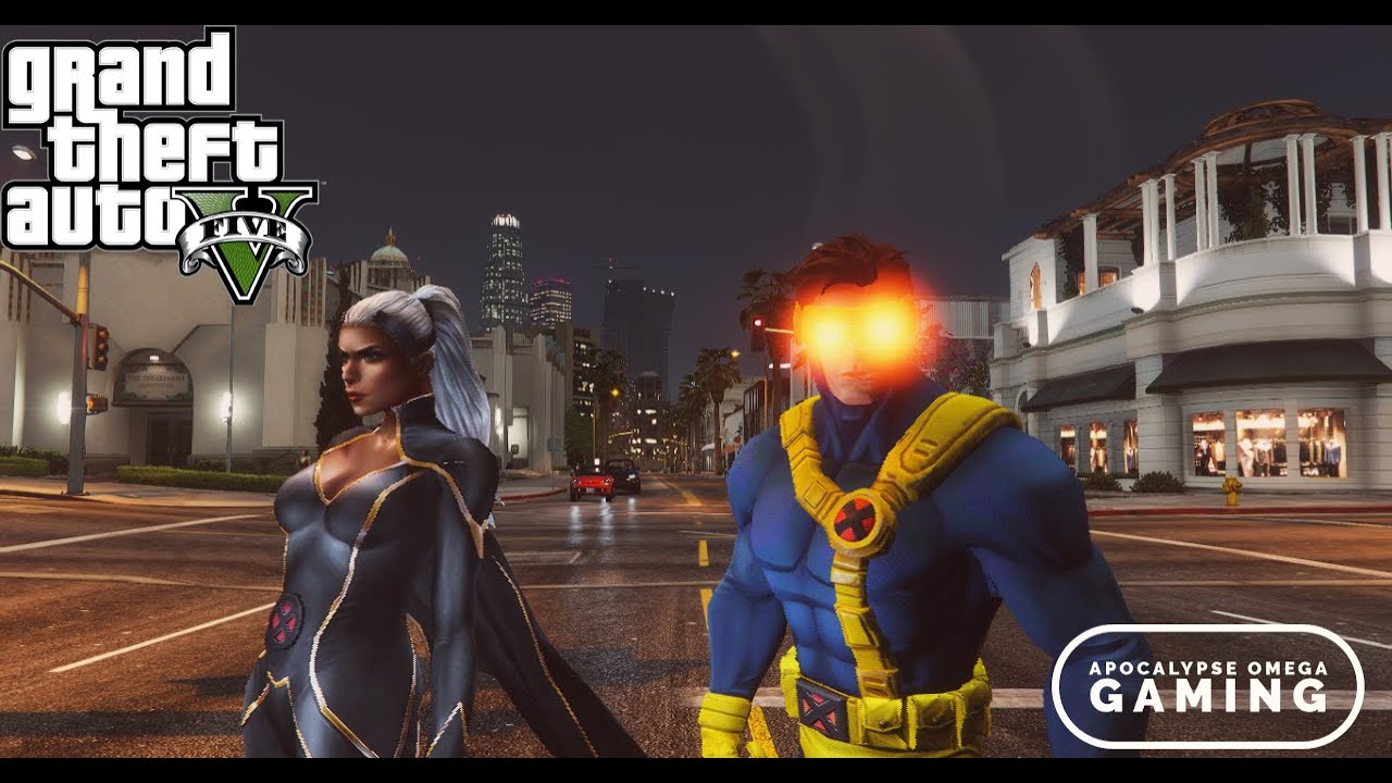 XMEN OMEGA LEVEL CYCLOPS FT. STORM VS JUGGERNAUT AND SENTINELS GTA 5