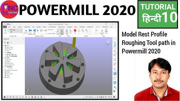 Model Rest Profile Roughing Toolpath in Powermill 2020