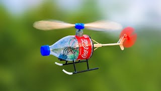 HOW TO MAKE FLYING HELICOPTER USING PLASTIC BOTTLES | DIY AMAZINGM HELICOPTER