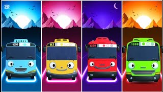 🔥 Tayo Bus Color Battle! Blue vs Yellow vs Red vs Green | Tiles Hop 😱🎮 screenshot 4