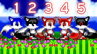 5 NEW Tails Styles in Sonic 2 ⭐️ Sonic hacks Gameplay