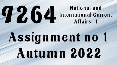 AIOU Code 9264 Solved Assignment No.1 Autumn 2022 #aiou #aiousolveassignments