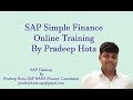 SAP Simple Finance Online Training by Pradeep Hota | SAP S/4HANA Finance Online Training Videos