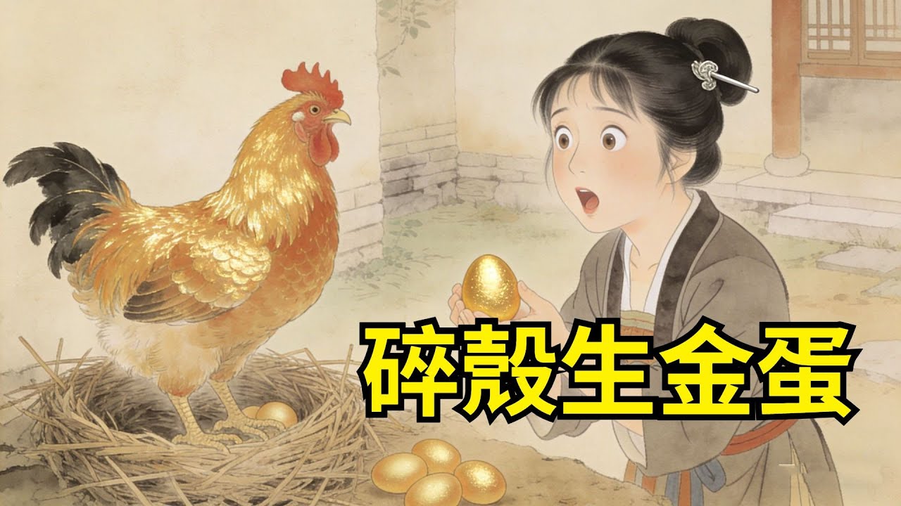 小媳婦嫁入窮家，婆婆分家只給只不下蛋的病雞和半筐碎蛋殼。她把蛋殼碾末拌雞食，母雞竟越養越精神，日日產下一顆金蛋!#故事便利店#民間故事#傳統故事#故事頻道#聽書#睡前故事