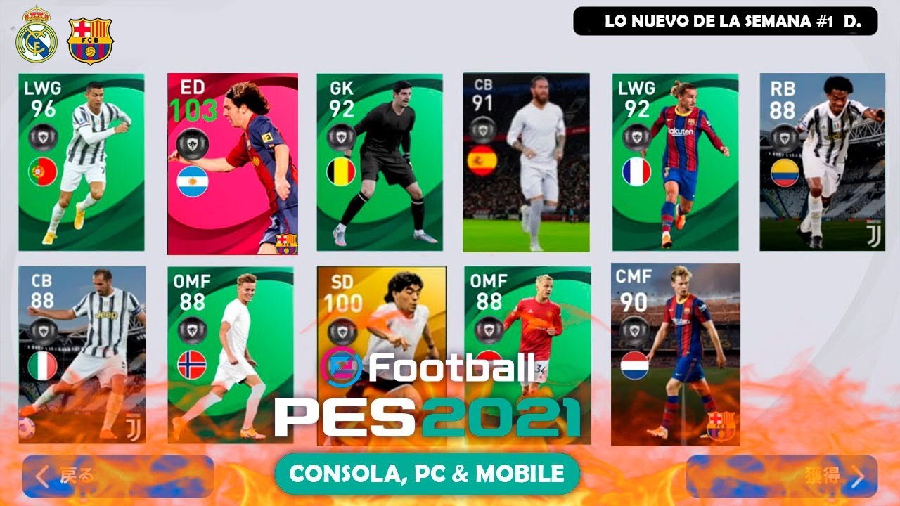 ¿PRIMEROS CLUB SELECTION, POTW, ONLINE EN PES 2021 MOBILE  