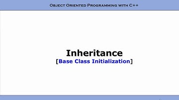 Inheritance |  Base Class Initialization in C++