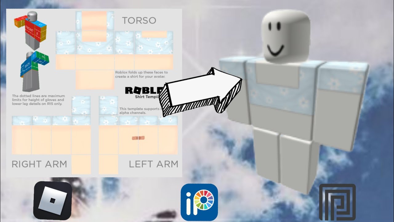 HOW TO MAKE a TRANSPARENT ROBLOX SHIRT TEMPLATE on MOBILE (EASY) 