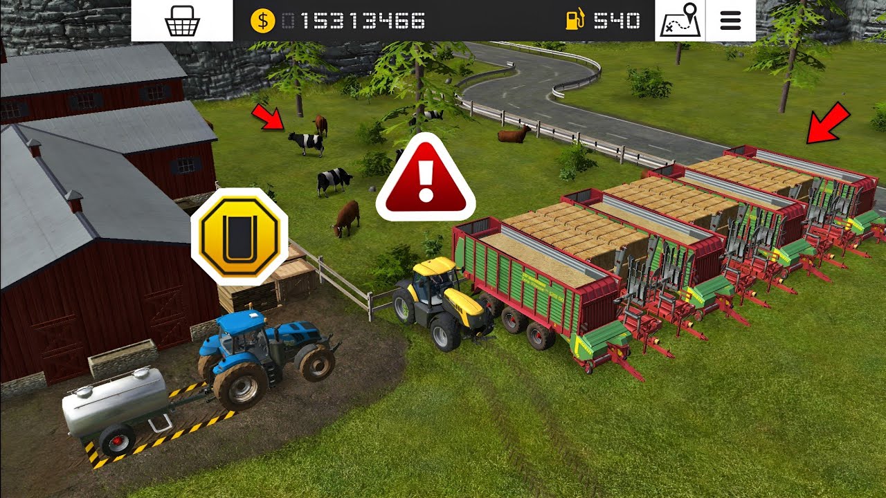 Fs 16 Cow Feeding - Delivered Unlimited Hay Bales & Collect Straw | Farming Simulator 16 || #fs16 