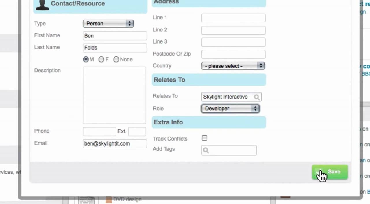 Invite team & create contacts - Project management & Team Collaboration